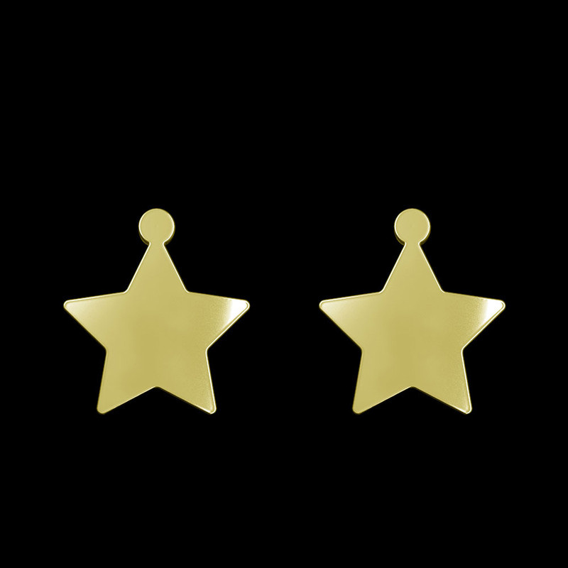 گوشواره طلا 18 عیار زنانه مدوپد مدل ستاره کد GA1-15514