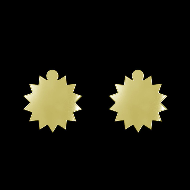 گوشواره طلا 18 عیار زنانه مدوپد مدل ستاره کد GA1-15610