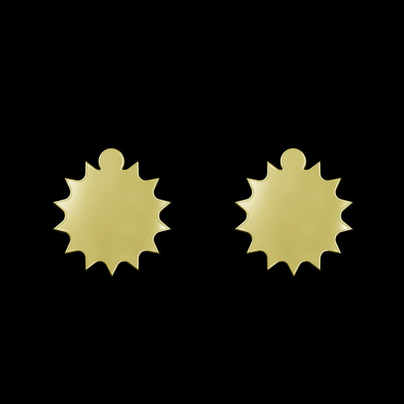 گوشواره طلا 18 عیار زنانه مدوپد مدل ستاره کد GA1-15615