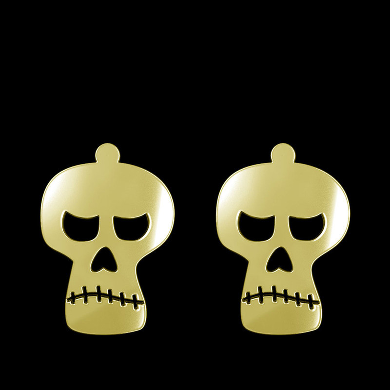 گوشواره طلا 18 عیار زنانه مدوپد مدل جمجمه کد GA1-15704