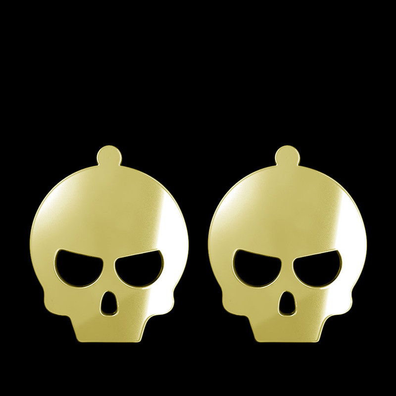 گوشواره طلا 18 عیار زنانه مدوپد مدل جمجمه کد GA1-15714