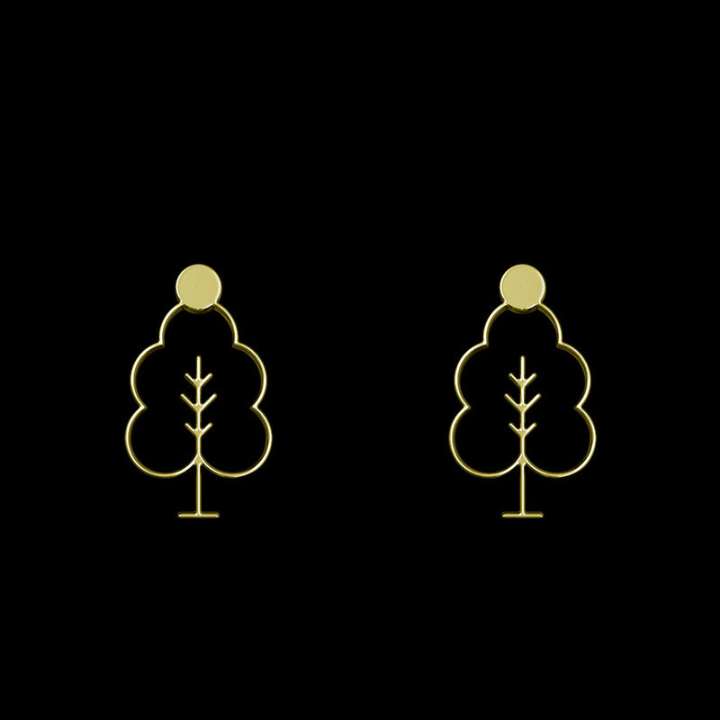 گوشواره طلا 18 عیار زنانه مدوپد مدل درخت کد GA1-15771 گوشواره طلا 18 عیار زنانه مدوپد مدل درخت کد GA1-15771