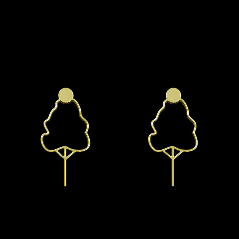 گوشواره طلا 18 عیار زنانه مدوپد مدل درخت کد GA1-15780