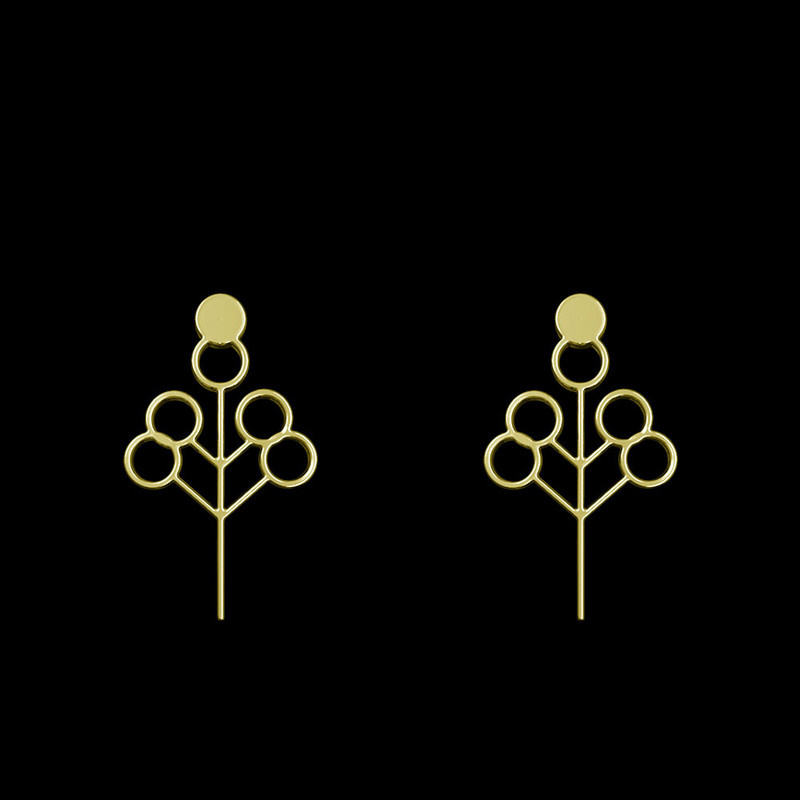 گوشواره طلا 18 عیار زنانه مدوپد مدل درخت کد GA1-15782 گوشواره طلا 18 عیار زنانه مدوپد مدل درخت کد GA1-15782