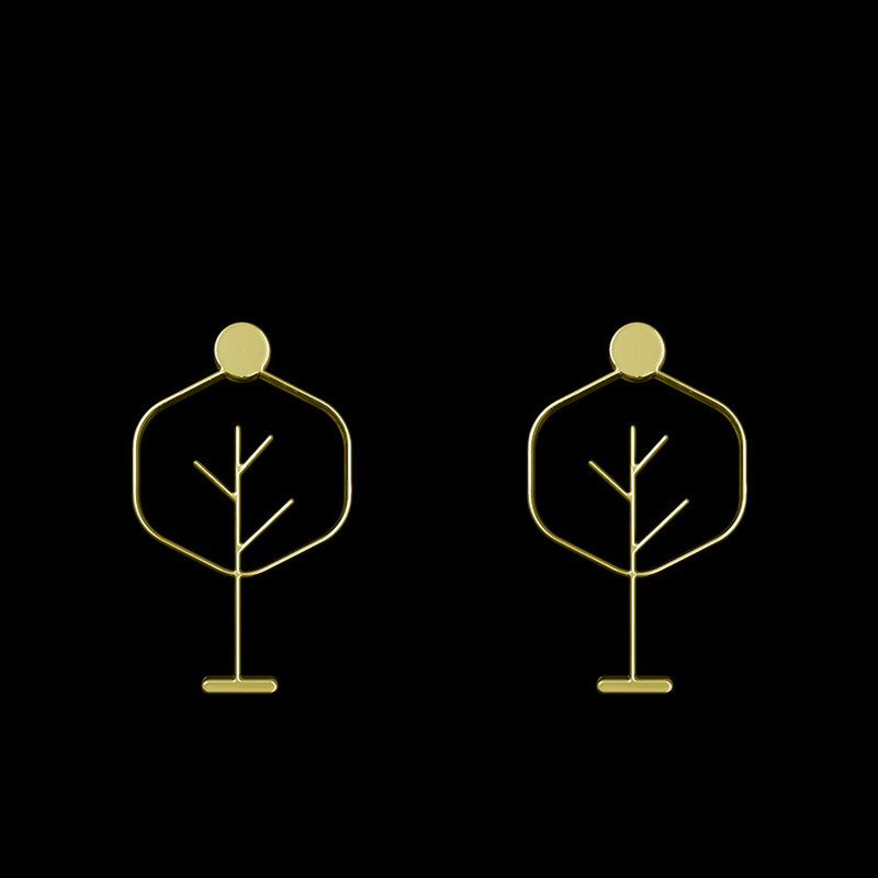 گوشواره طلا 18 عیار زنانه مدوپد مدل درخت کد GA1-15790 گوشواره طلا 18 عیار زنانه مدوپد مدل درخت کد GA1-15790