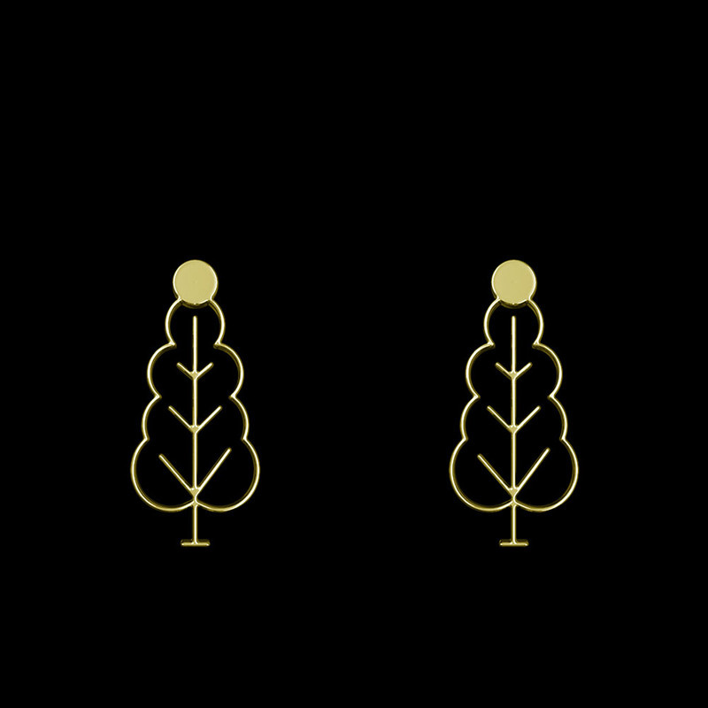 گوشواره طلا 18 عیار زنانه مدوپد مدل درخت کد GA1-15809 گوشواره طلا 18 عیار زنانه مدوپد مدل درخت کد GA1-15809