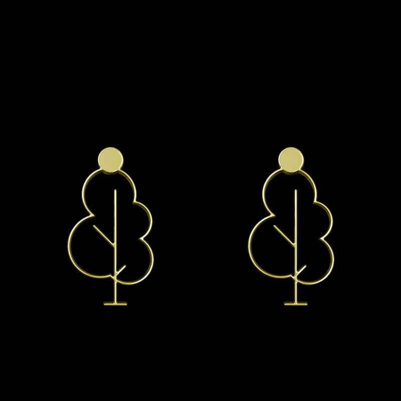 گوشواره طلا 18 عیار زنانه مدوپد مدل درخت کد GA1-15813 گوشواره طلا 18 عیار زنانه مدوپد مدل درخت کد GA1-15813