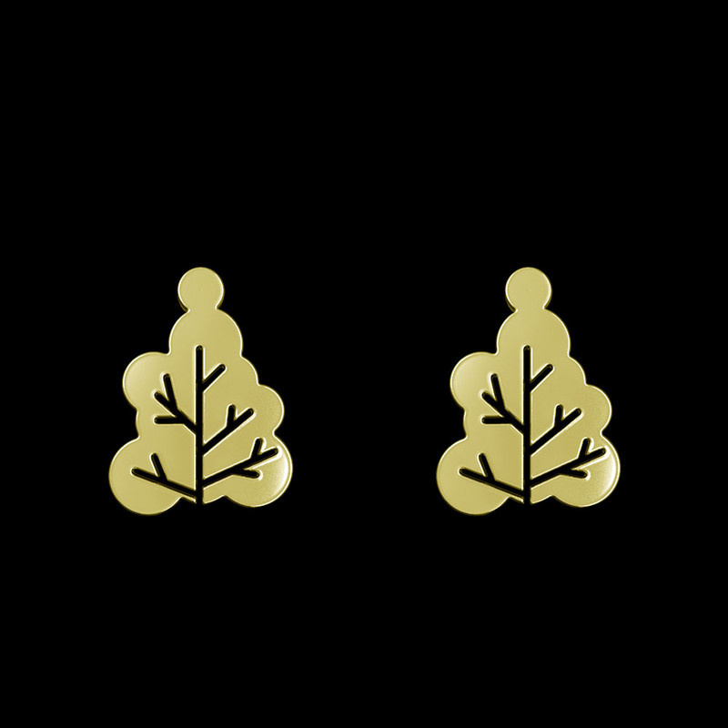 گوشواره طلا 18 عیار زنانه مدوپد مدل درخت کد GA1-15814 گوشواره طلا 18 عیار زنانه مدوپد مدل درخت کد GA1-15814