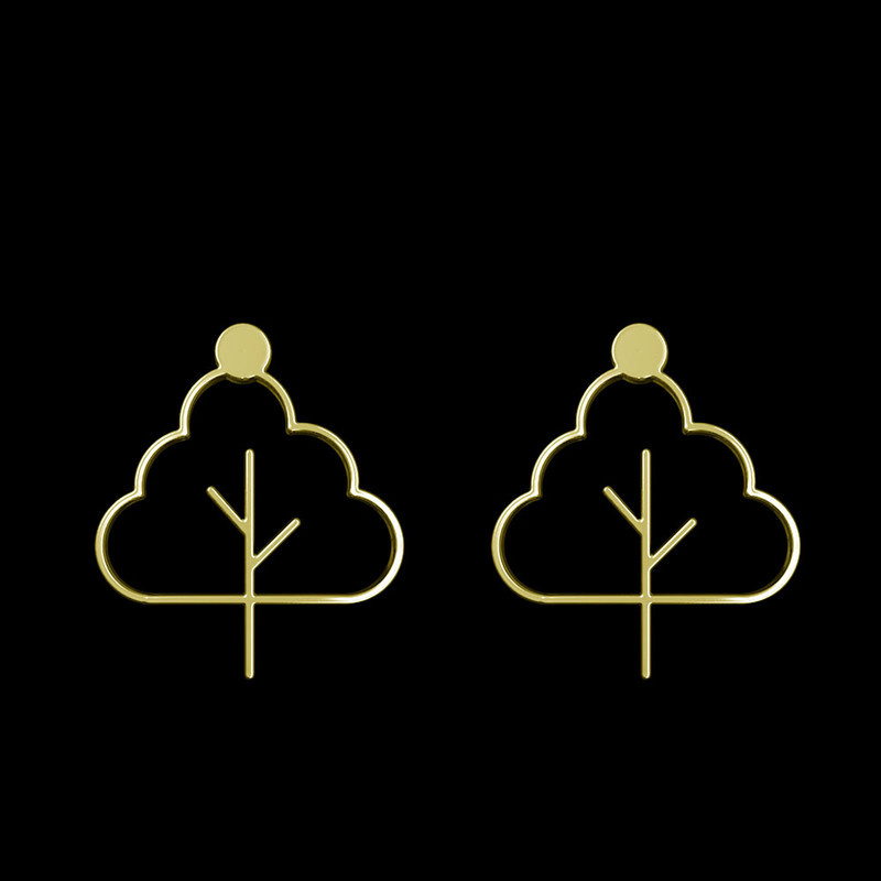 گوشواره طلا 18 عیار زنانه مدوپد مدل درخت کد GA1-15836 گوشواره طلا 18 عیار زنانه مدوپد مدل درخت کد GA1-15836