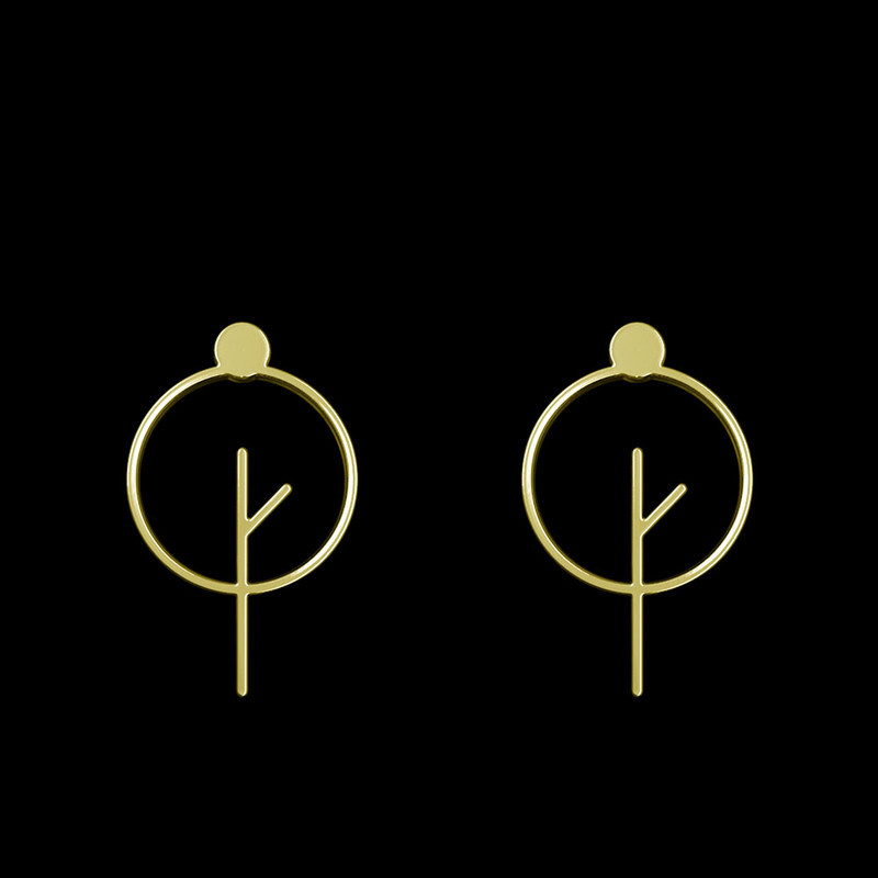 گوشواره طلا 18 عیار زنانه مدوپد مدل درخت کد GA1-15837 گوشواره طلا 18 عیار زنانه مدوپد مدل درخت کد GA1-15837