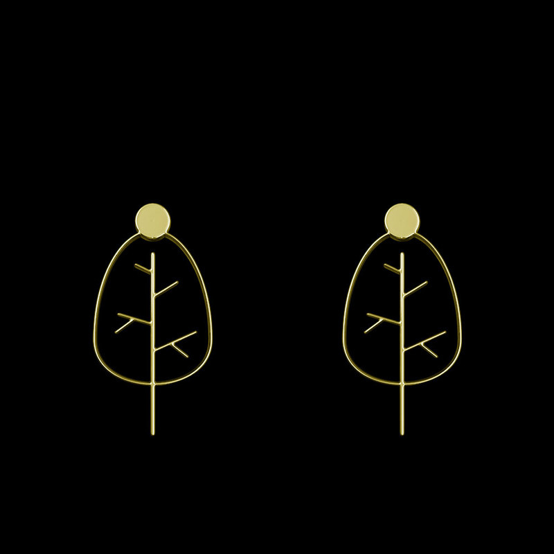 گوشواره طلا 18 عیار زنانه مدوپد مدل درخت کد GA1-15854 گوشواره طلا 18 عیار زنانه مدوپد مدل درخت کد GA1-15854