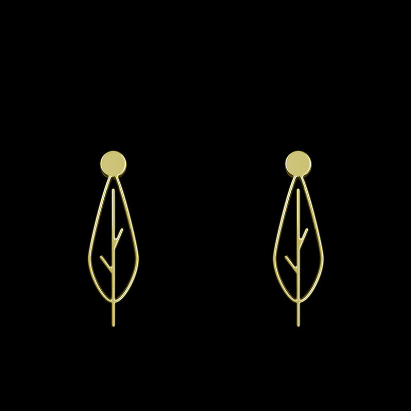 گوشواره طلا 18 عیار زنانه مدوپد مدل برگ کد GA1-15882 گوشواره طلا 18 عیار زنانه مدوپد مدل برگ کد GA1-15882