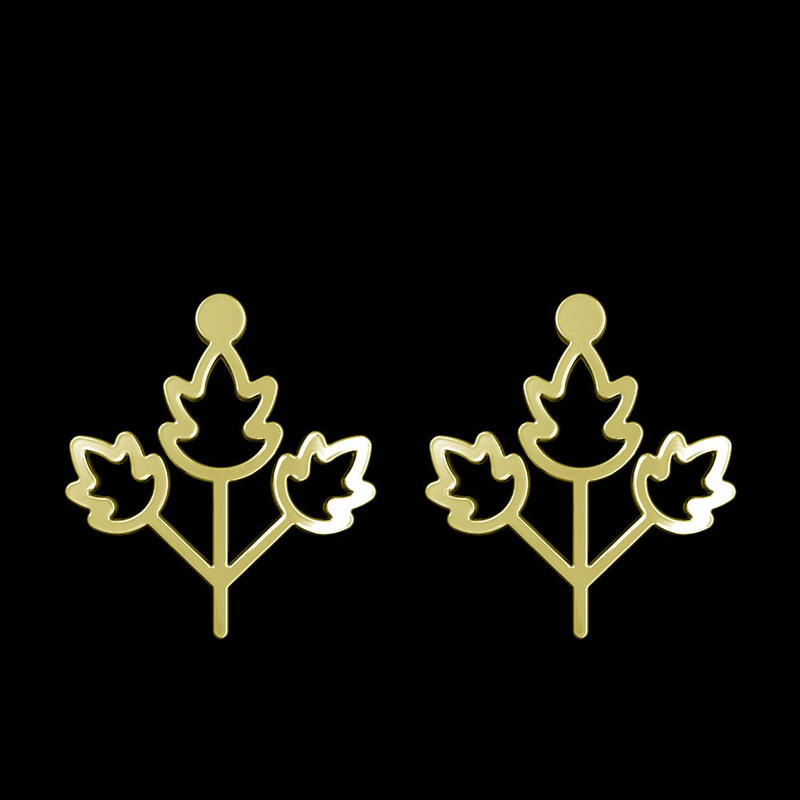 گوشواره طلا 18 عیار زنانه مدوپد مدل برگ کد GA1-15932 گوشواره طلا 18 عیار زنانه مدوپد مدل برگ کد GA1-15932