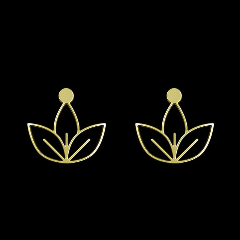 گوشواره طلا 18 عیار زنانه مدوپد مدل برگ کد GA1-15973 گوشواره طلا 18 عیار زنانه مدوپد مدل برگ کد GA1-15973