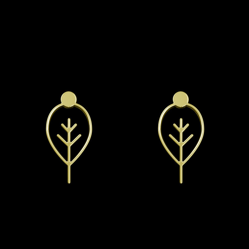 گوشواره طلا 18 عیار زنانه مدوپد مدل برگ کد GA1-16021 گوشواره طلا 18 عیار زنانه مدوپد مدل برگ کد GA1-16021