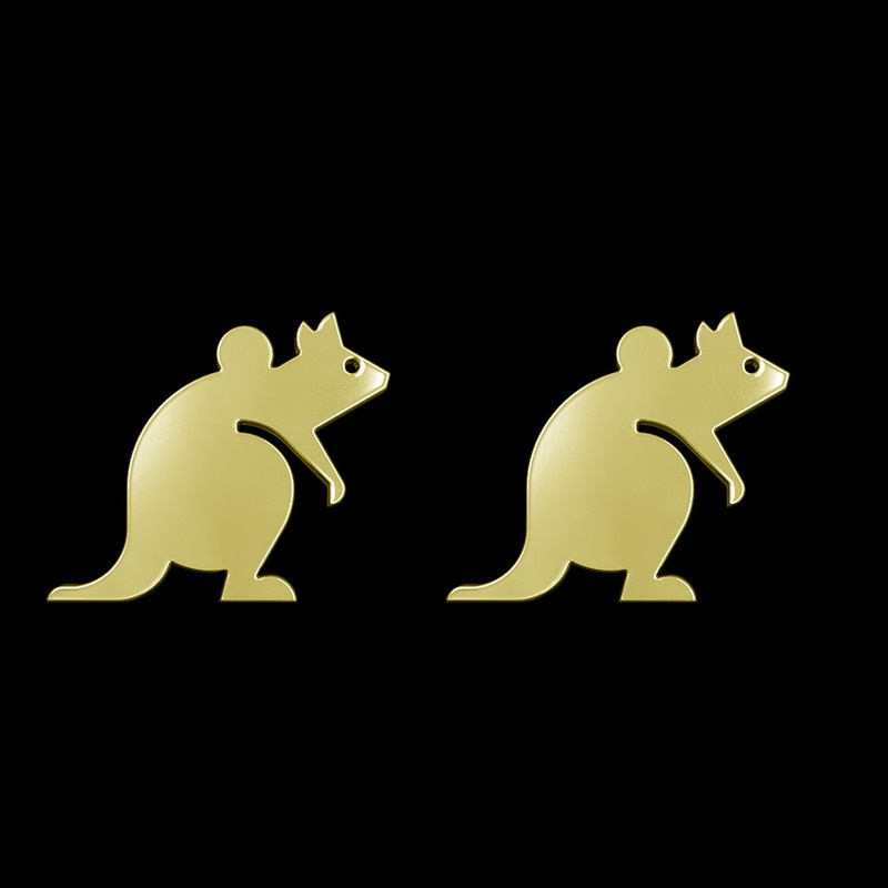 گوشواره طلا 18 عیار زنانه مدوپد مدل کانگرو کد GA1-16063