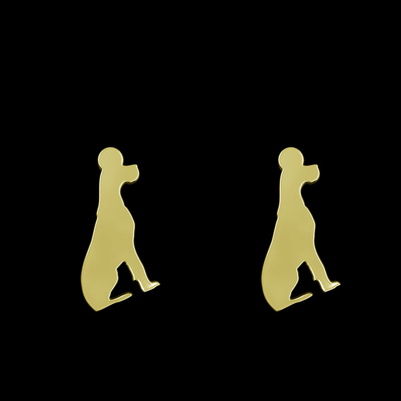 گوشواره طلا 18 عیار زنانه مدوپد مدل سگ کد GA1-16398