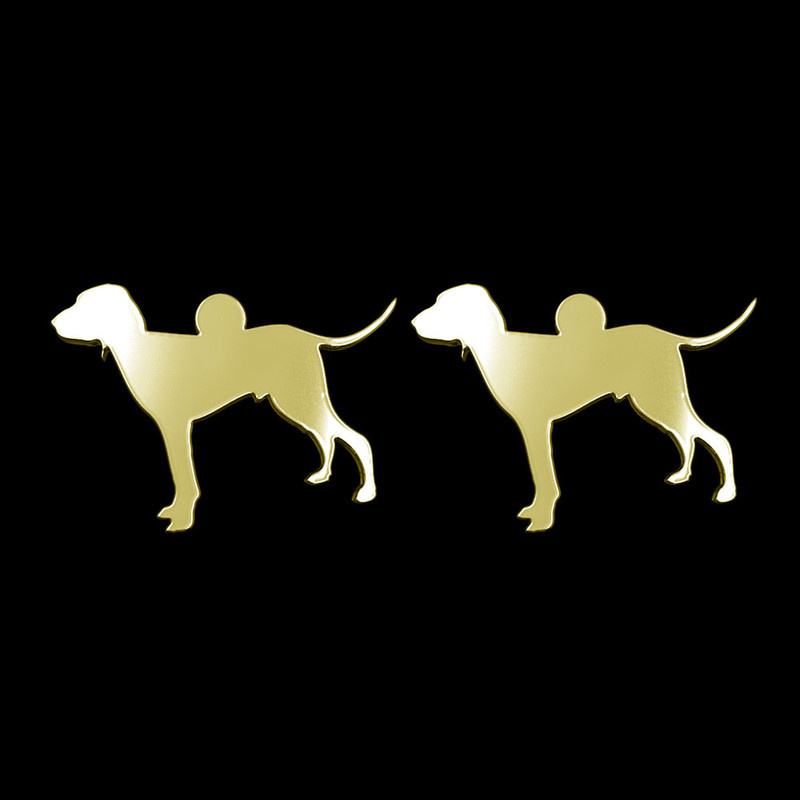 گوشواره طلا 18 عیار زنانه مدوپد مدل سگ کد GA1-16443