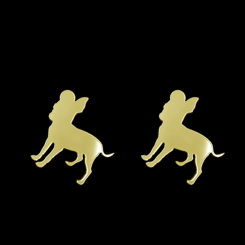 گوشواره طلا 18 عیار زنانه مدوپد مدل سگ کد GA1-16460