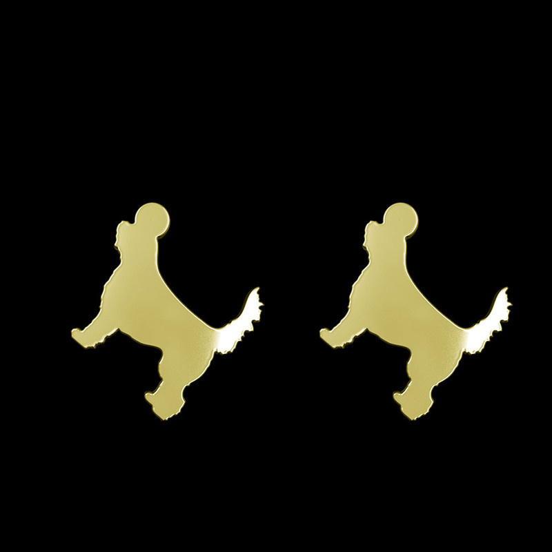 گوشواره طلا 18 عیار زنانه مدوپد مدل سگ کد GA1-16463