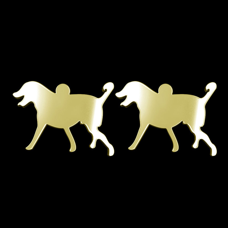 گوشواره طلا 18 عیار زنانه مدوپد مدل سگ کد GA1-16541