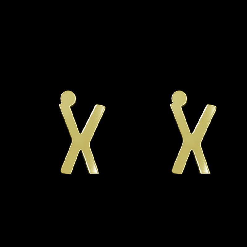 گوشواره طلا 18 عیار زنانه مدوپد مدل حرف X کد GA1-16756 گوشواره طلا 18 عیار زنانه مدوپد مدل حرف X کد GA1-16756