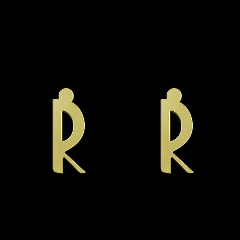 گوشواره طلا 18 عیار زنانه مدوپد مدل حرف R کد GA1-16881 گوشواره طلا 18 عیار زنانه مدوپد مدل حرف R کد GA1-16881