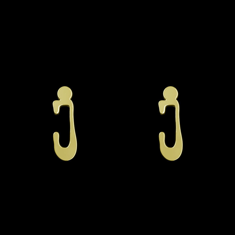 گوشواره طلا 18 عیار زنانه مدوپد مدل حرف J کد GA1-17078 گوشواره طلا 18 عیار زنانه مدوپد مدل حرف J کد GA1-17078