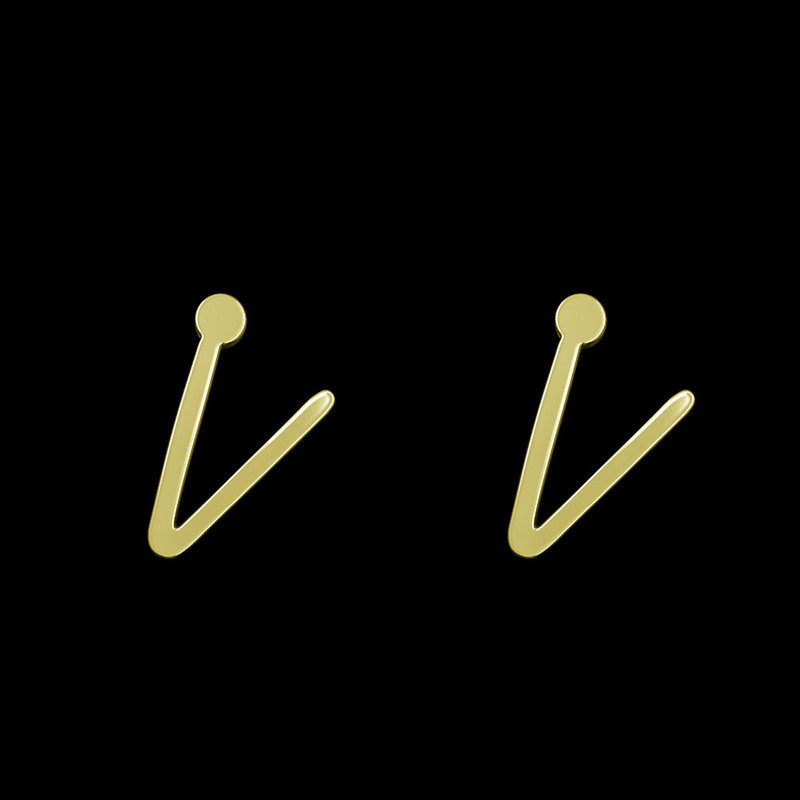 گوشواره طلا 18 عیار زنانه مدوپد مدل حرف V کد GA1-17194 گوشواره طلا 18 عیار زنانه مدوپد مدل حرف V کد GA1-17194