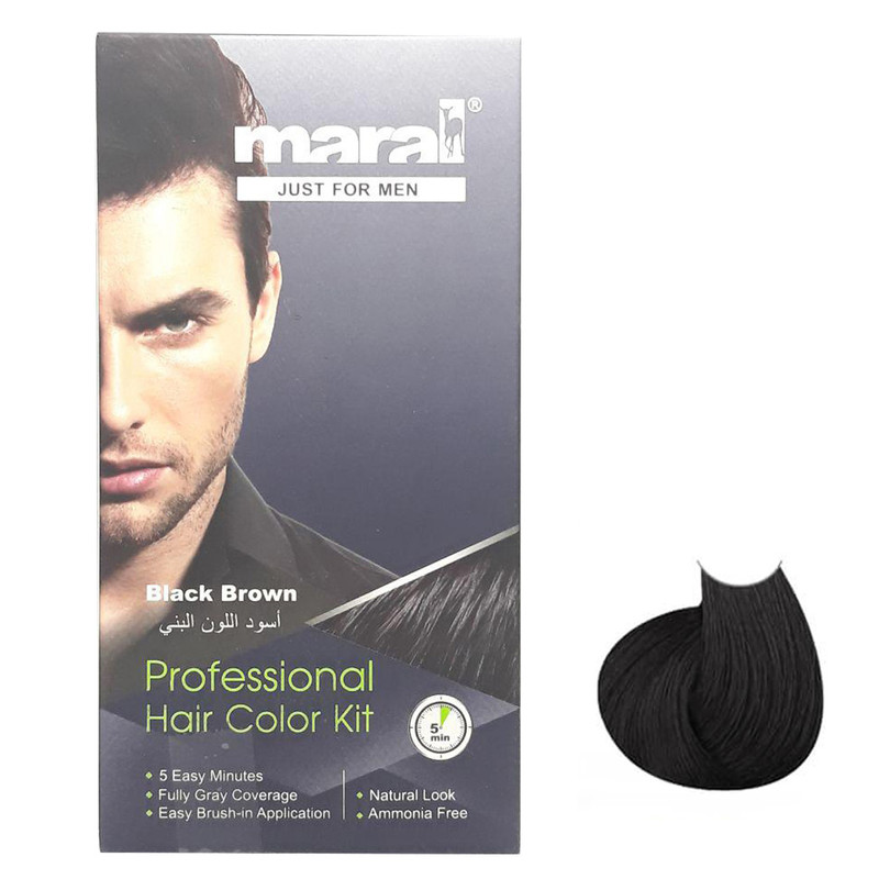 کیت رنگ مو مارال مدل Black Brown حجم 50 میلی لیتر رنگ مشکی تیره کیت رنگ مو مارال مدل Black Brown حجم 50 میلی لیتر رنگ مشکی تیره