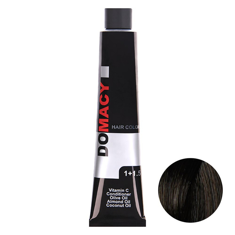 رنگ مو دوماسی سری کافی شاپ متوسط شماره 4.17 حجم 120 میلی لیتر رنگ قهوه ای نسکافه ای رنگ مو دوماسی سری کافی شاپ متوسط شماره 4.17 حجم 120 میلی لیتر رنگ قهوه ای نسکافه ای