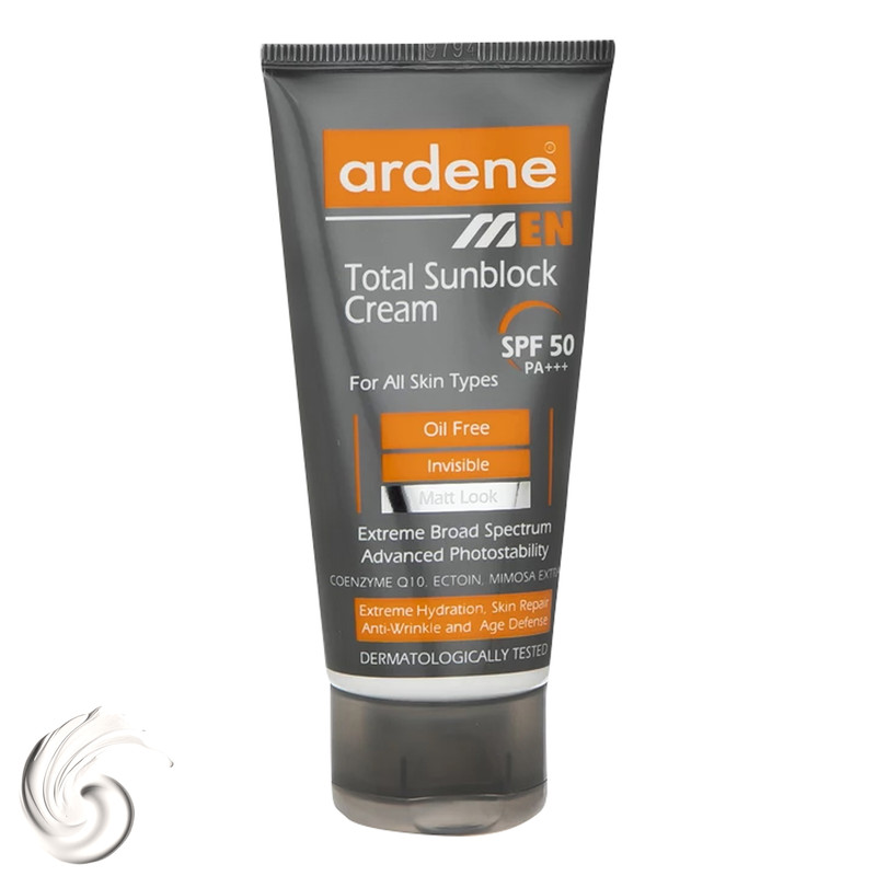 کرم ضدآفتاب بیرنگ آردن SPF50 مدل Total Sun Block مناسب انواع پوست وزن 50 گرم کرم ضدآفتاب بیرنگ آردن SPF50 مدل Total Sun Block مناسب انواع پوست وزن 50 گرم
