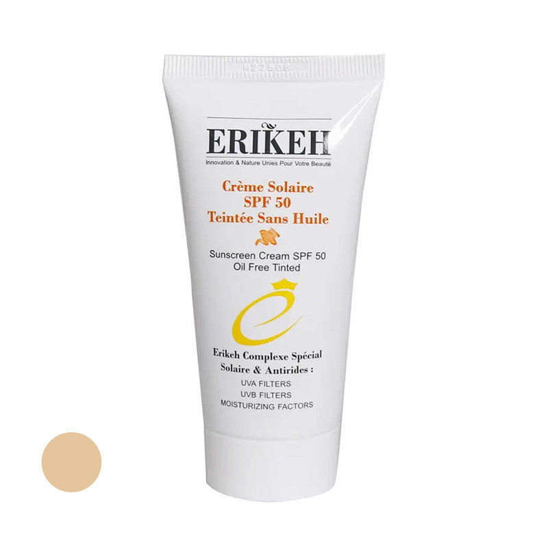 کرم ضدآفتاب رنگی اریکه مدل SPF50، مناسب پوستهای چرب، حجم 50 میلیلیتر کرم ضدآفتاب رنگی اریکه مدل SPF50، مناسب پوستهای چرب، حجم 50 میلیلیتر
