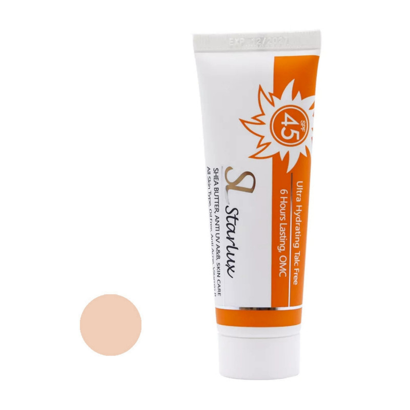 کرم ضد آفتاب رنگی استار لوکس SPF 45 مدل LB مناسب انواع پوست حجم 40 میلیلیتر کرم ضد آفتاب رنگی استار لوکس SPF 45 مدل LB مناسب انواع پوست حجم 40 میلیلیتر