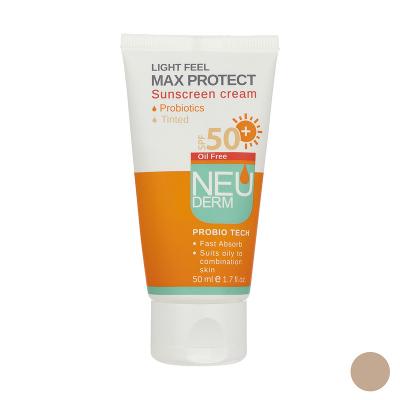کرم ضد آفتاب رنگی نئودرم مدل Max Protect حجم 50 میلی لیتر کرم ضد آفتاب رنگی نئودرم مدل Max Protect حجم 50 میلی لیتر