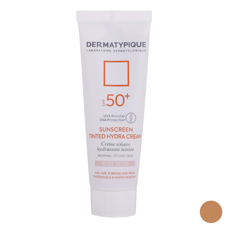 کرم ضد آفتاب رنگی درماتیپیک، 50 SPF، مدل هیدرا، مناسب پوست نرمال تا خشک تنالیته رنگ روشن و حجم 50 میلیلیتر، محافظت کننده در برابر اشعه UVA، UVB، IR، ضد آب، ضد خطوط ریز و پیری پوست، مرطوب کننده، التیامبخش، با ماندگاری 2 ساعته کرم ضد آفتاب رنگی درماتیپیک، 50 SPF، مدل هیدرا، مناسب پوست نرمال تا خشک تنالیته رنگ روشن و حجم 50 میلیلیتر، محافظت کننده در برابر اشعه UVA، UVB، IR، ضد آب، ضد خطوط ریز و پیری پوست، مرطوب کننده، التیامبخش، با ماندگاری 2 ساعته
