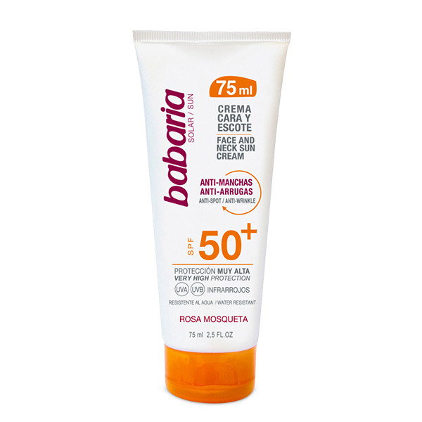 کرم ضد آفتاب بدون رنگ باباریا SPF 50 مدل ROSA MOSQUETA مناسب برای انواع پوست حجم 75 میلیلیتر کرم ضد آفتاب بدون رنگ باباریا SPF 50 مدل ROSA MOSQUETA مناسب برای انواع پوست حجم 75 میلیلیتر