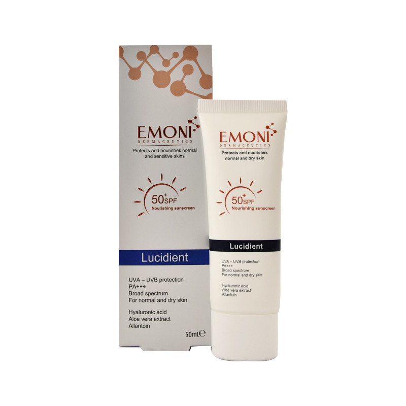کرم ضد آفتاب بدون رنگ امونی SPF 50 مدل lucidient مناسب پوست های خشک حجم 50 میلیلیتر کرم ضد آفتاب بدون رنگ امونی SPF 50 مدل lucidient مناسب پوست های خشک حجم 50 میلیلیتر