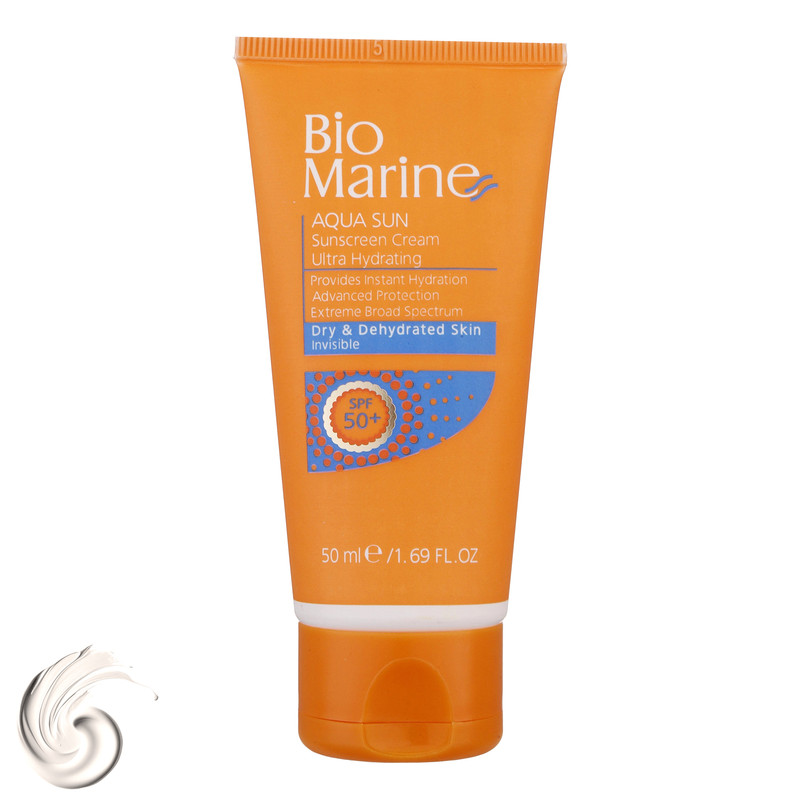 کرم ضدآفتاب بیرنگ بایومارین SPF50 مدل AQUA SUN، مناسب پوستهای خشک، حجم 50 میلیلیتر کرم ضدآفتاب بیرنگ بایومارین SPF50 مدل AQUA SUN، مناسب پوستهای خشک، حجم 50 میلیلیتر