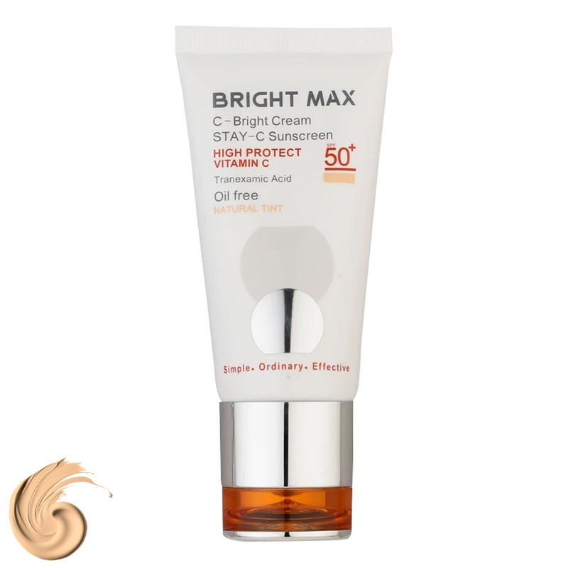 کرم ضدآفتاب رنگی برایت مکس SPF50 مدل C-B مناسب انواع پوست، حجم 50 میلیلیتر کرم ضدآفتاب رنگی برایت مکس SPF50 مدل C-B مناسب انواع پوست، حجم 50 میلیلیتر