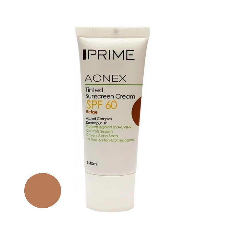 کرم ضد آفتاب رنگی پرایم SPF 60 مدل 885 مناسب پوستهای چرب حجم 40 میلیلیتر کرم ضد آفتاب رنگی پرایم SPF 60 مدل 885 مناسب پوستهای چرب حجم 40 میلیلیتر