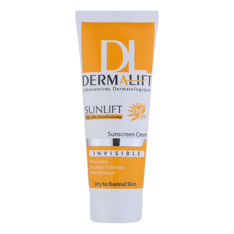 کرم ضد آفتاب بیرنگ درمالیفت مدل سانلیفت SPF50 حاوی محافظ UVA و UVB مناسب پوستهای خشک و معمولی حجم 40 میلیلیتر کرم ضد آفتاب بیرنگ درمالیفت مدل سانلیفت SPF50 حاوی محافظ UVA و UVB مناسب پوستهای خشک و معمولی حجم 40 میلیلیتر