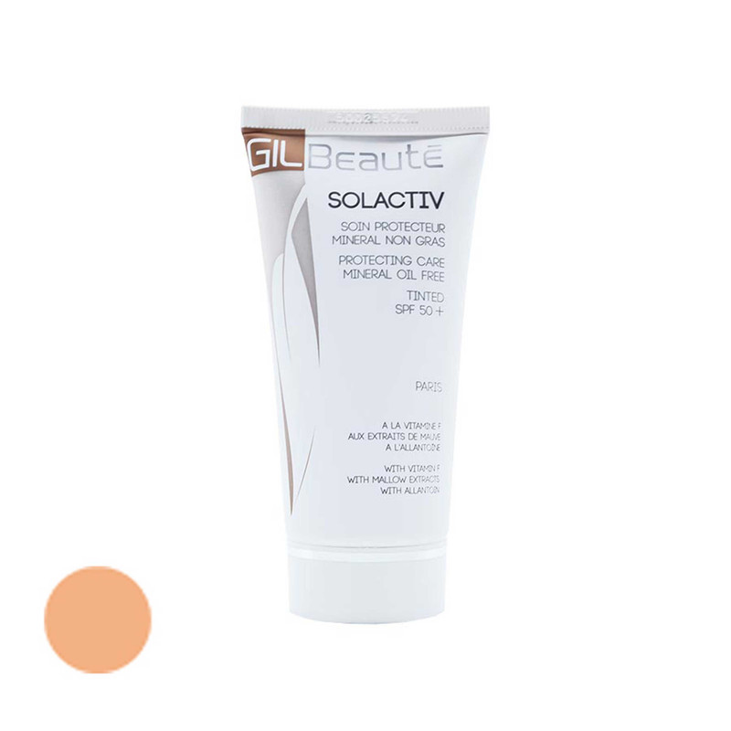 کرم ضد آفتاب رنگی ژیل بوته SPF50 مدل Solactive مناسب پوست های چرب و حساس حجم 50 میلی لیتر کرم ضد آفتاب رنگی ژیل بوته SPF50 مدل Solactive مناسب پوست های چرب و حساس حجم 50 میلی لیتر
