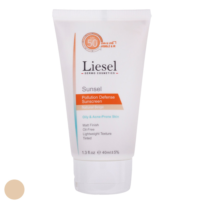 کرم ضد آفتاب رنگی لایسل SPF 50 مدل 02 مناسب پوستهای چرب و آکنه ای حجم 40 میلیلیتر کرم ضد آفتاب رنگی لایسل SPF 50 مدل 02 مناسب پوستهای چرب و آکنه ای حجم 40 میلیلیتر