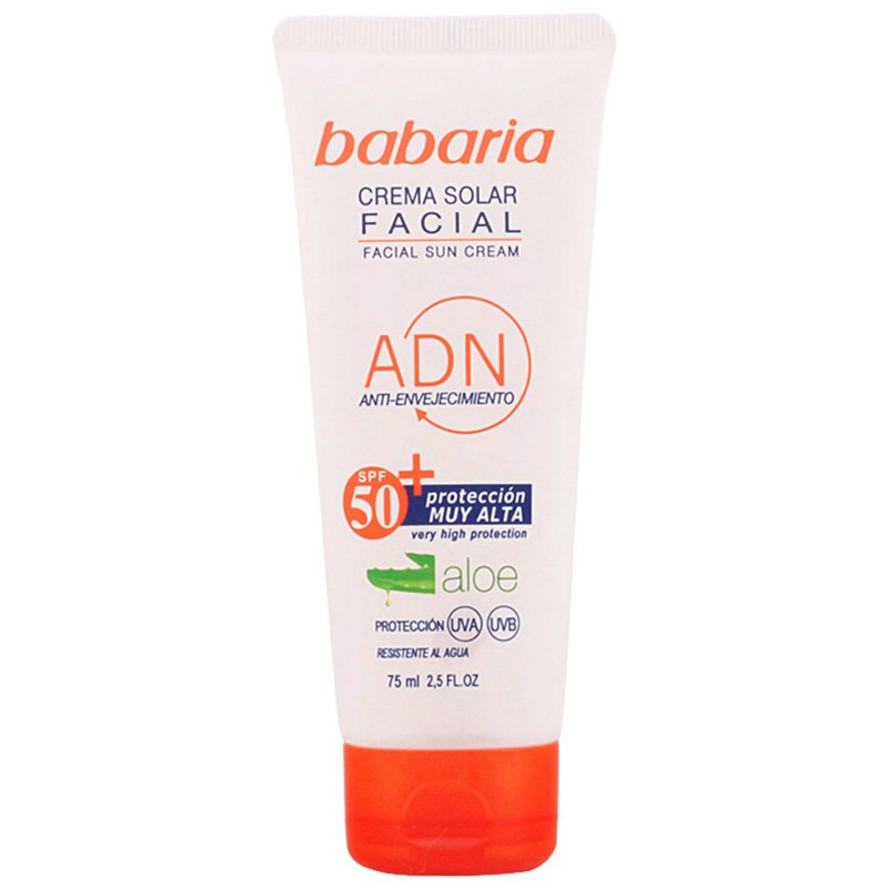 کرم ضد آفتاب بدون رنگ باباریا Spf50 مدل ADN مناسب انواع پوست حجم 75 میلی لیتر کرم ضد آفتاب بدون رنگ باباریا Spf50 مدل ADN مناسب انواع پوست حجم 75 میلی لیتر