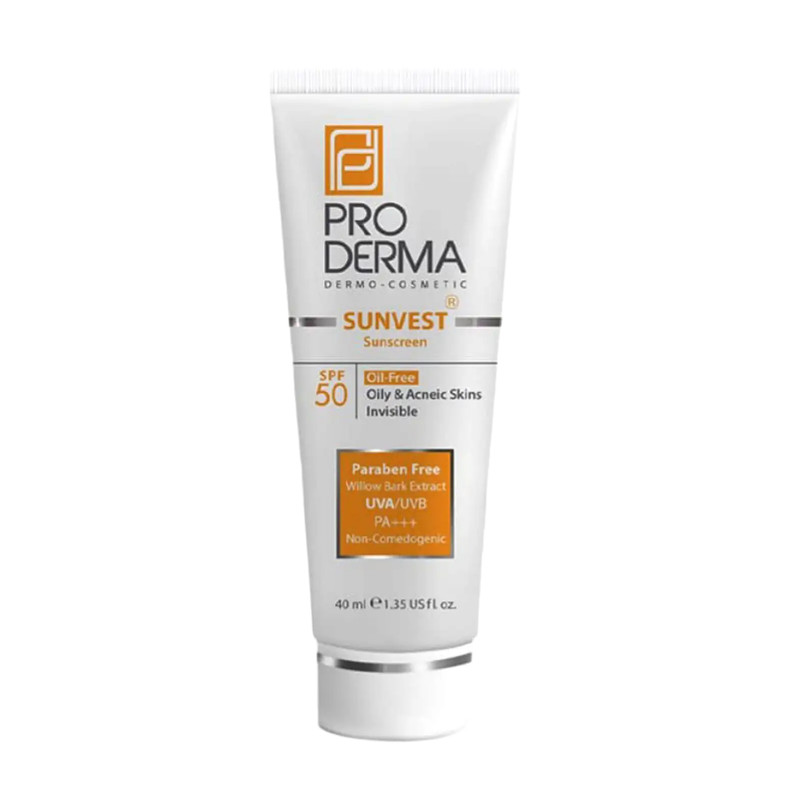 کرم ضدآفتاب فاقد چربی پرودرما مدل SPF50، حجم 40 میلیلیتر کرم ضدآفتاب فاقد چربی پرودرما مدل SPF50، حجم 40 میلیلیتر