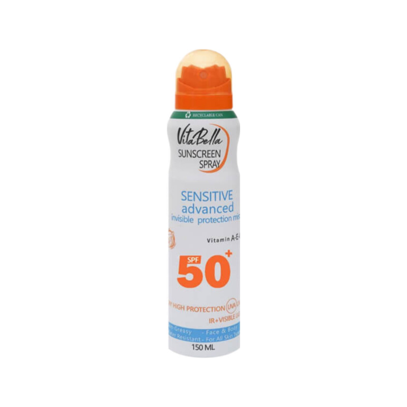 اسپری ضد آفتاب بدون رنگ ویتابلا SPF 50 مدل sun مناسب انواع پوست حجم 150 میلیلیتر اسپری ضد آفتاب بدون رنگ ویتابلا SPF 50 مدل sun مناسب انواع پوست حجم 150 میلیلیتر