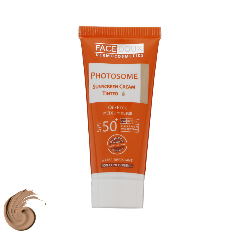 کرم ضد آفتاب رنگی فیس دوکس SPF 50 مدل فوتوزوم محافظ اشعه UVA و UVB مناسب پوستهای چرب حجم 40 میلیلیتر کرم ضد آفتاب رنگی فیس دوکس SPF 50 مدل فوتوزوم محافظ اشعه UVA و UVB مناسب پوستهای چرب حجم 40 میلیلیتر