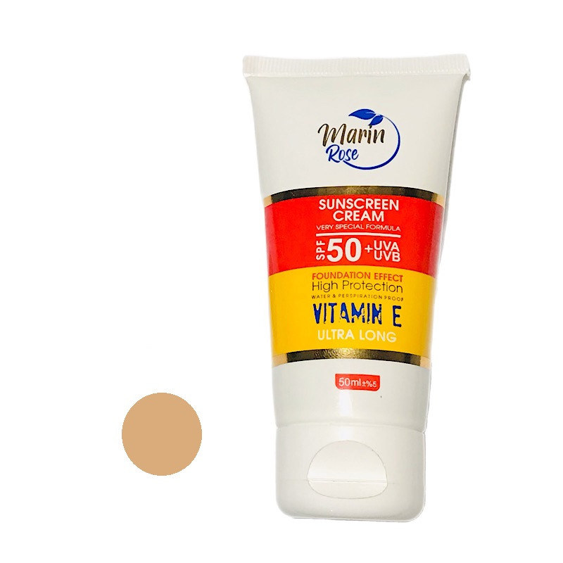 کرم ضد آفتاب رنگی مارین رز SPF 50 مدل M 03 مناسب پوستهای چرب حجم 50 میلیلیتر کرم ضد آفتاب رنگی مارین رز SPF 50 مدل M 03 مناسب پوستهای چرب حجم 50 میلیلیتر