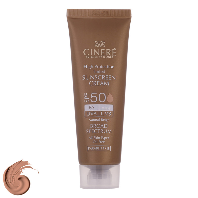 کرم ضدآفتاب رنگی سینره SPF50 مدل Broad Spectrum مناسب انواع پوست، حجم 50 میلیلیتر کرم ضدآفتاب رنگی سینره SPF50 مدل Broad Spectrum مناسب انواع پوست، حجم 50 میلیلیتر